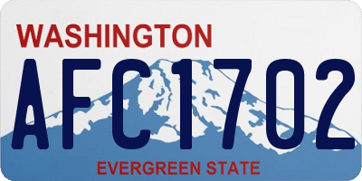 WA license plate AFC1702