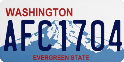 WA license plate AFC1704