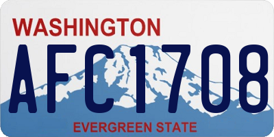 WA license plate AFC1708