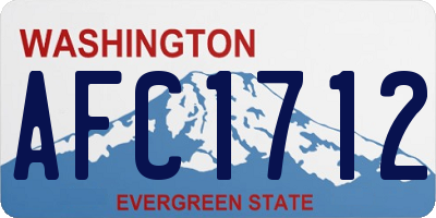 WA license plate AFC1712