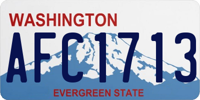 WA license plate AFC1713