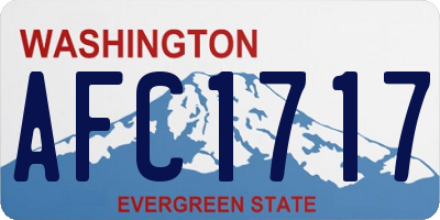 WA license plate AFC1717
