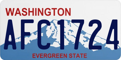 WA license plate AFC1724