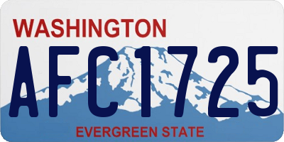 WA license plate AFC1725