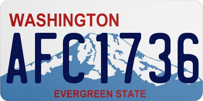 WA license plate AFC1736