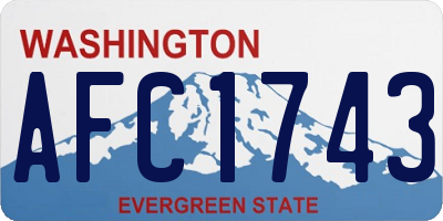 WA license plate AFC1743