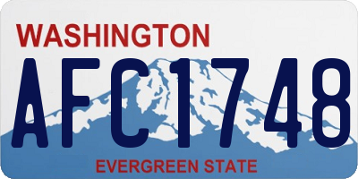 WA license plate AFC1748