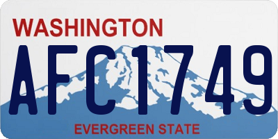 WA license plate AFC1749