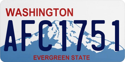 WA license plate AFC1751
