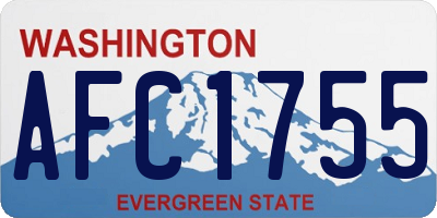 WA license plate AFC1755