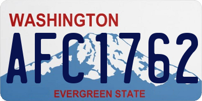 WA license plate AFC1762