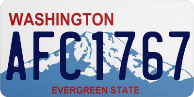 WA license plate AFC1767