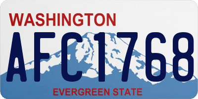 WA license plate AFC1768