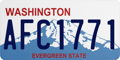 WA license plate AFC1771