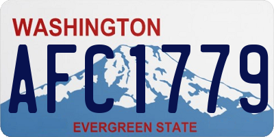 WA license plate AFC1779