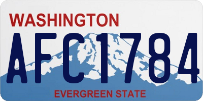 WA license plate AFC1784