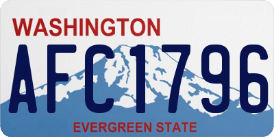 WA license plate AFC1796