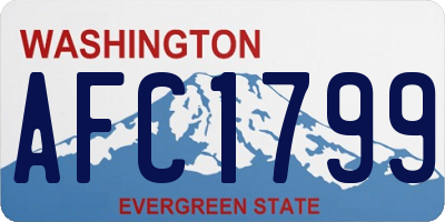 WA license plate AFC1799