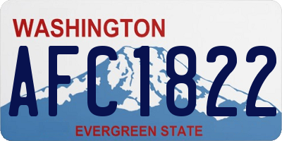 WA license plate AFC1822