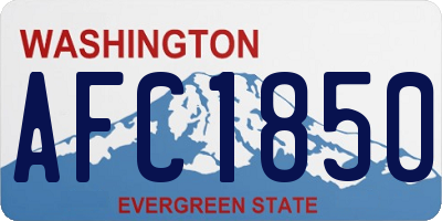 WA license plate AFC1850