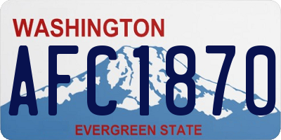 WA license plate AFC1870