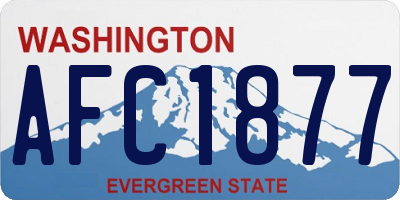 WA license plate AFC1877