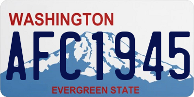 WA license plate AFC1945