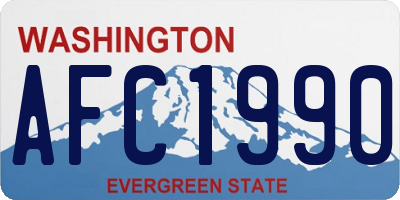 WA license plate AFC1990
