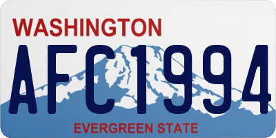 WA license plate AFC1994