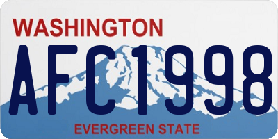 WA license plate AFC1998