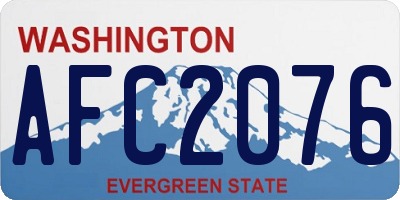 WA license plate AFC2076
