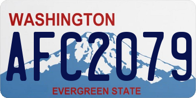 WA license plate AFC2079