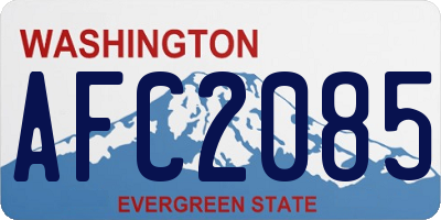 WA license plate AFC2085