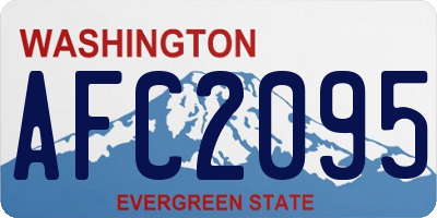 WA license plate AFC2095