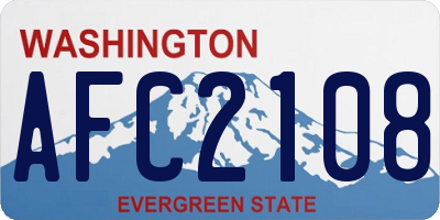 WA license plate AFC2108