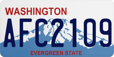 WA license plate AFC2109