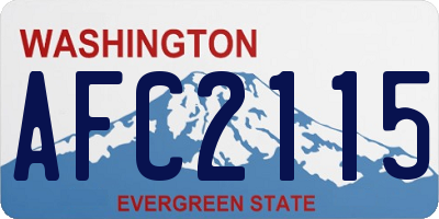 WA license plate AFC2115
