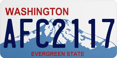WA license plate AFC2117
