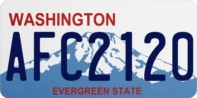WA license plate AFC2120