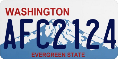 WA license plate AFC2124
