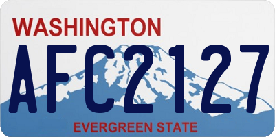 WA license plate AFC2127