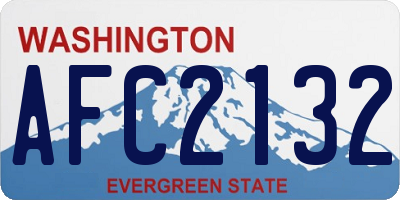 WA license plate AFC2132