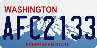 WA license plate AFC2133