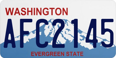 WA license plate AFC2145