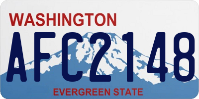 WA license plate AFC2148