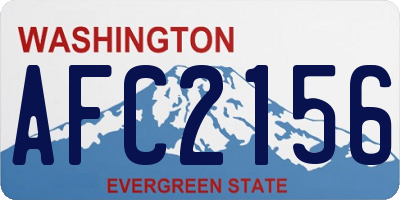 WA license plate AFC2156