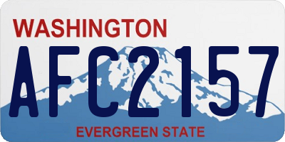 WA license plate AFC2157