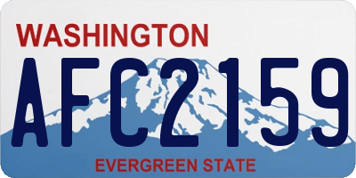 WA license plate AFC2159