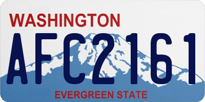 WA license plate AFC2161
