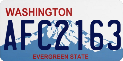 WA license plate AFC2163